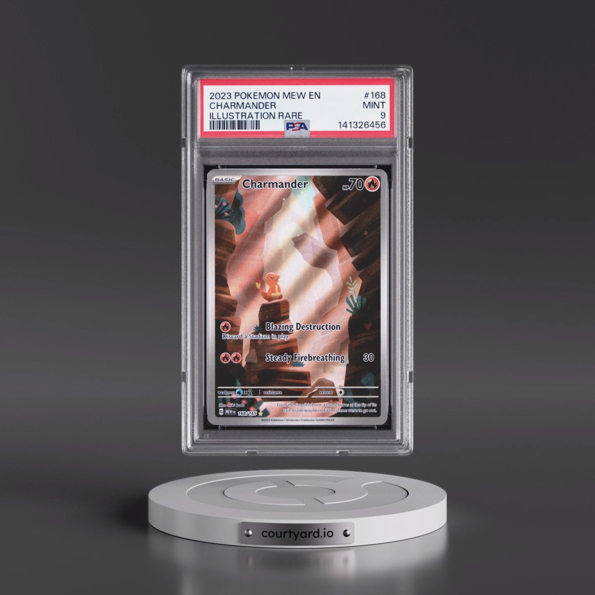 2023 Pokémon Mew EN-151 Charmander - Illustration Rare #168 PSA 9