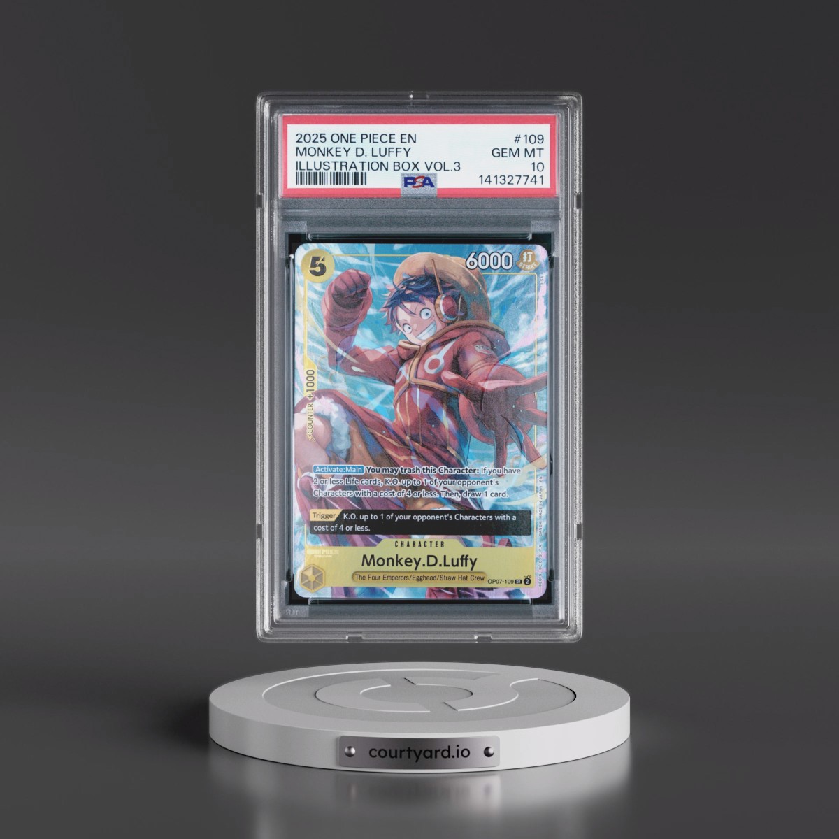 2025 One Piece Promos #109 Monkey D. Luffy - Illustration Box Vol.3 (PSA 10 GEM MINT)