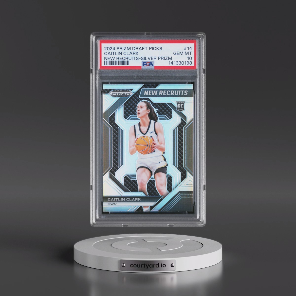 2024 Panini Prizm Draft Picks New Recruits #14 Caitlin Clark - Silver Prizm (PSA 10 GEM MINT)
