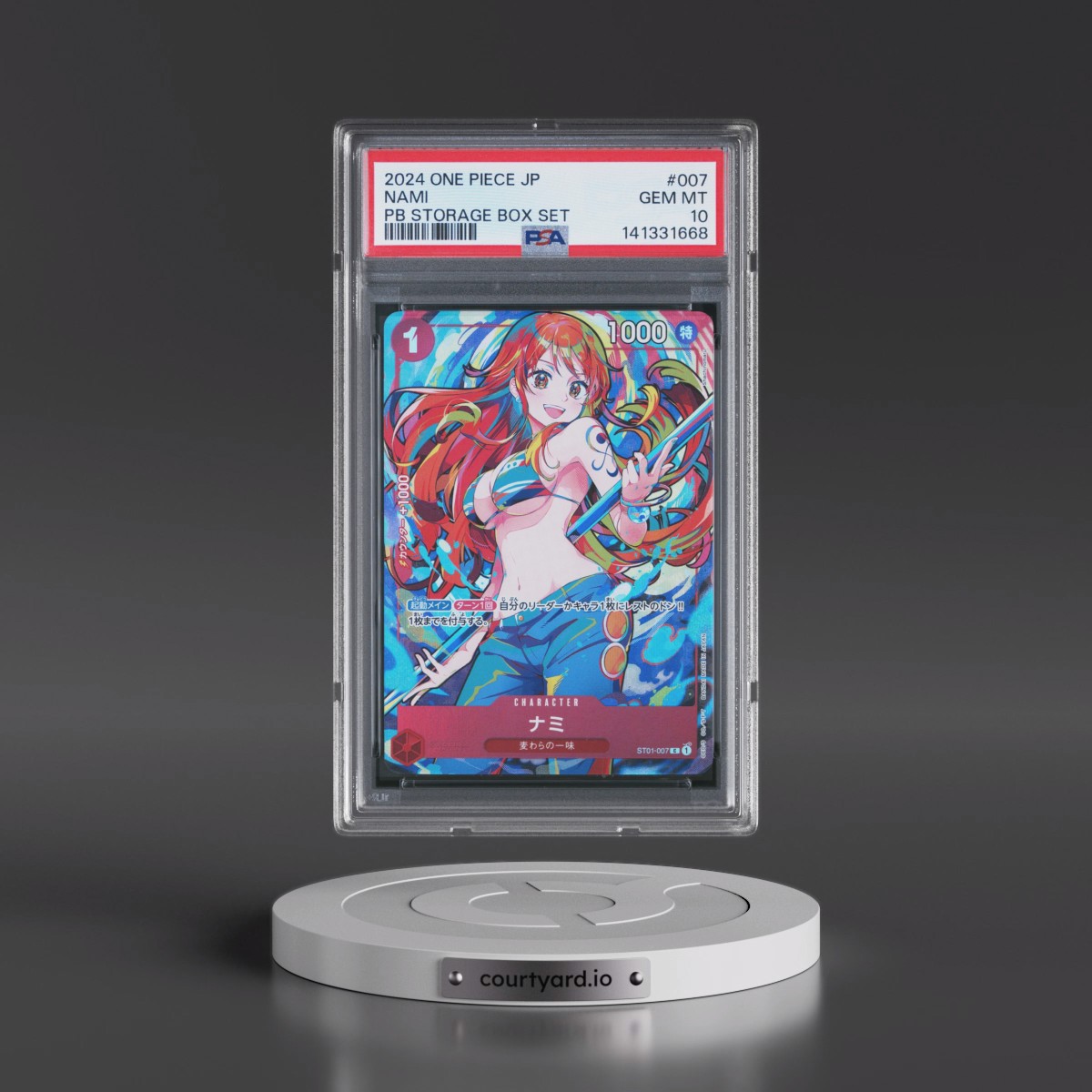 2024 One Piece Japanese Premium Booster -One Piece Card the Best- Storage Box Set #007 Nami (PSA 10 GEM MINT)