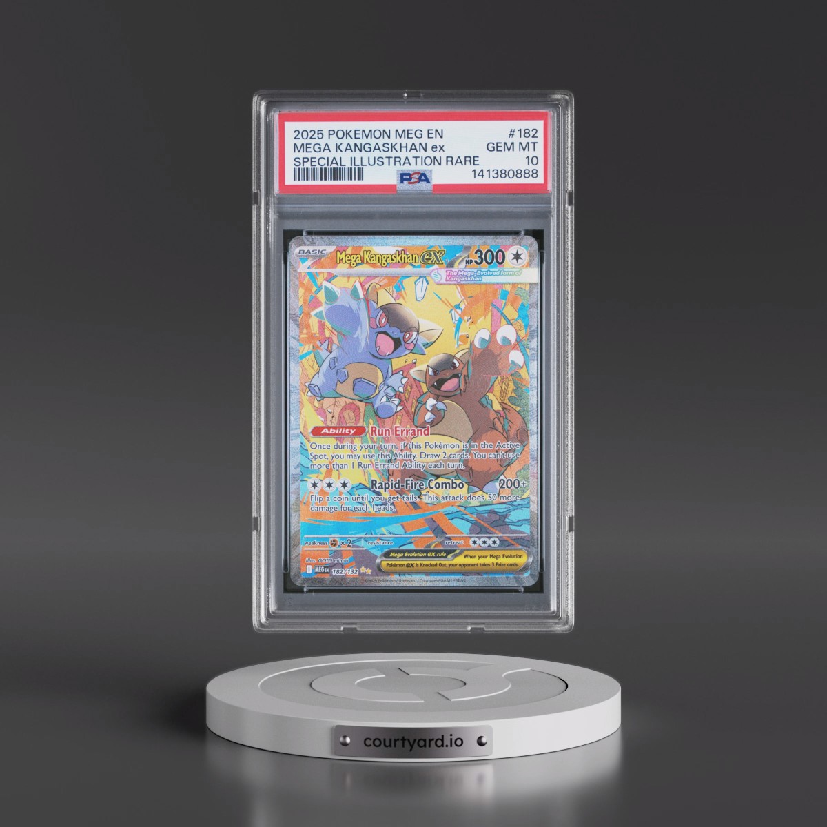 2025 Pokémon Meg EN-Mega Evolution #182 Mega Kangaskhan EX - Holo Special Illustration Rare (PSA 10 GEM MINT)