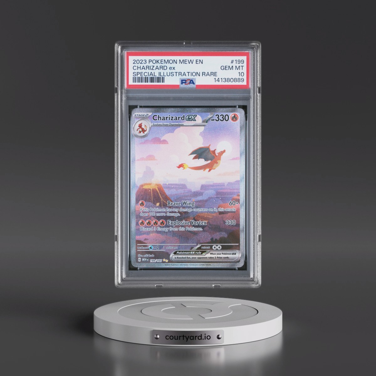 2023 Pokémon Mew EN-151 #199 Charizard EX - Holo Special Illustration Rare (PSA 10 GEM MINT)