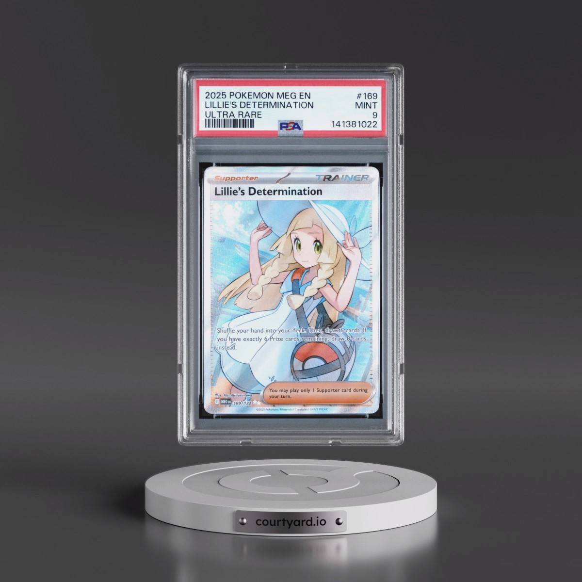 2025 Pokémon Meg EN-Mega Evolution #169 Lillie's Determination - Ultra Rare (PSA 9 MINT)