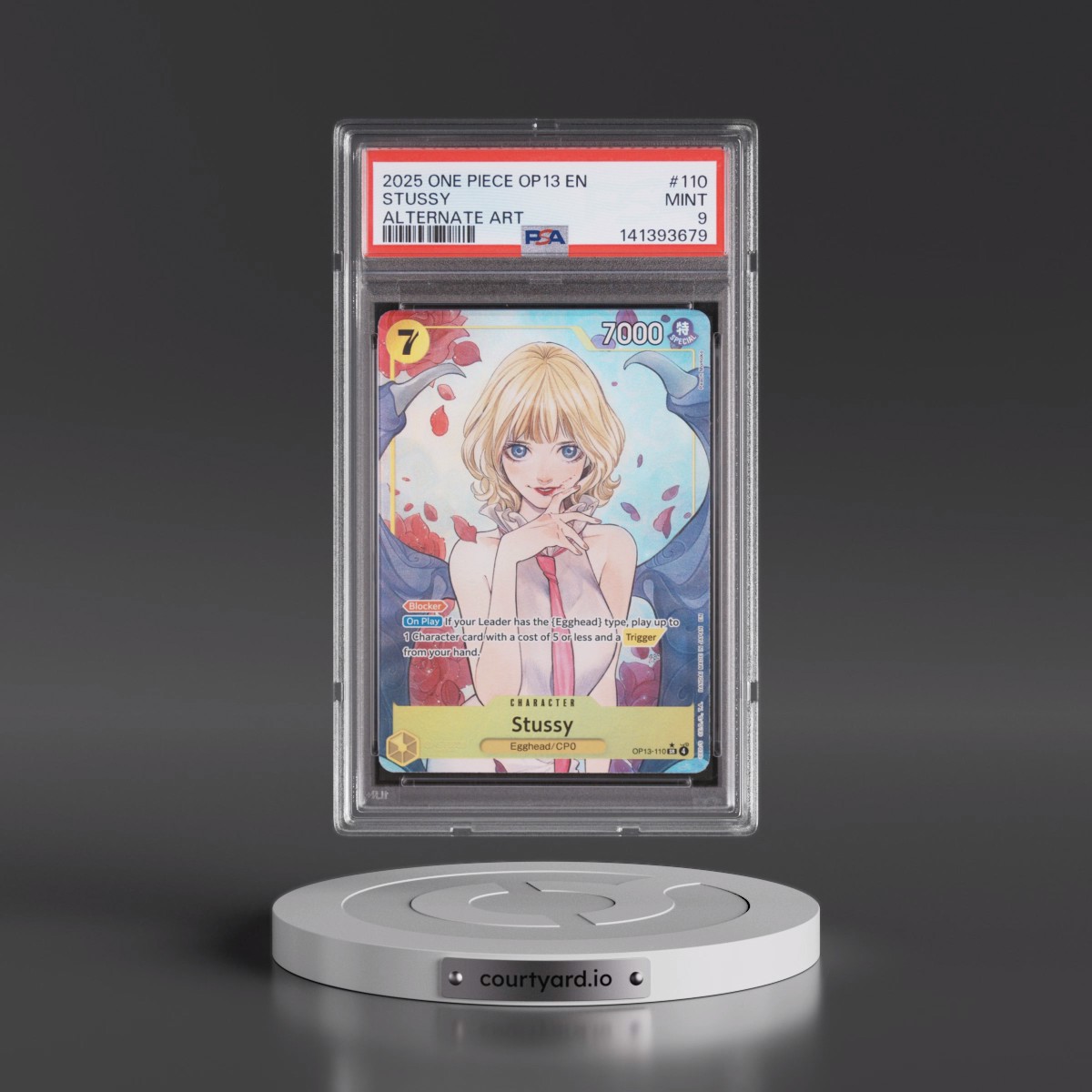 2025 One Piece OP13-Carrying on His Will #110 Stussy - Alternate Art (PSA 9 MINT)