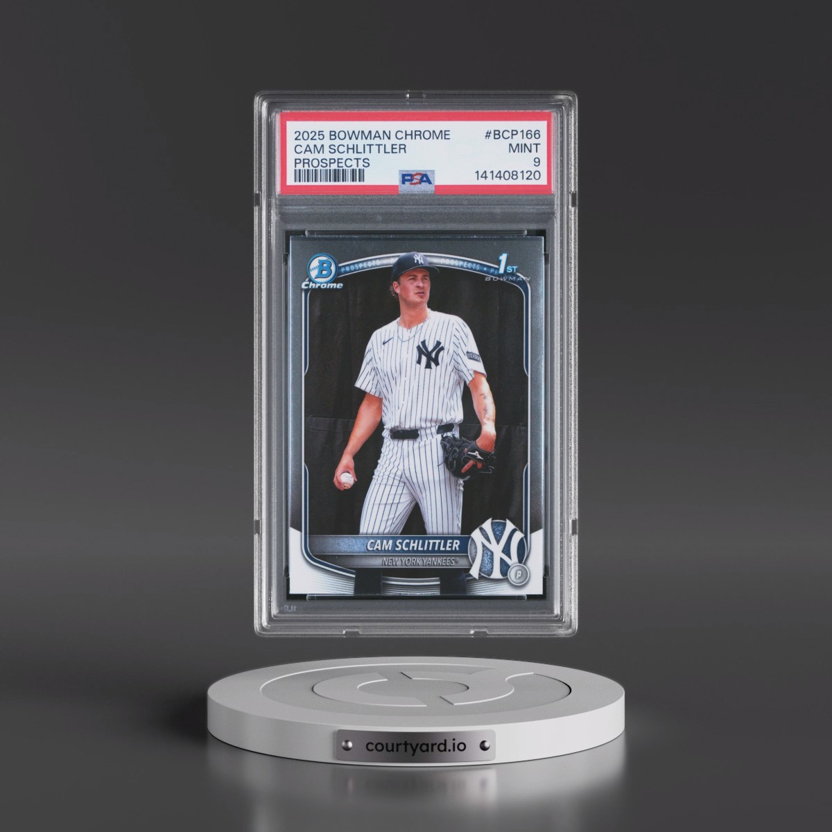 2025 Bowman Chrome Prospects #BCP166 Cam Schlittler (PSA 9 MINT)
