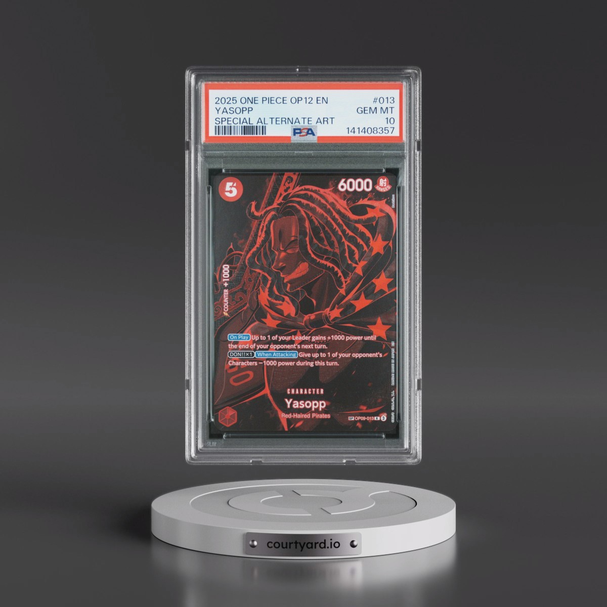 2025 One Piece OP12-Legacy of the Master #013 Yasopp - Special Alternate Art (PSA 10 GEM MINT)