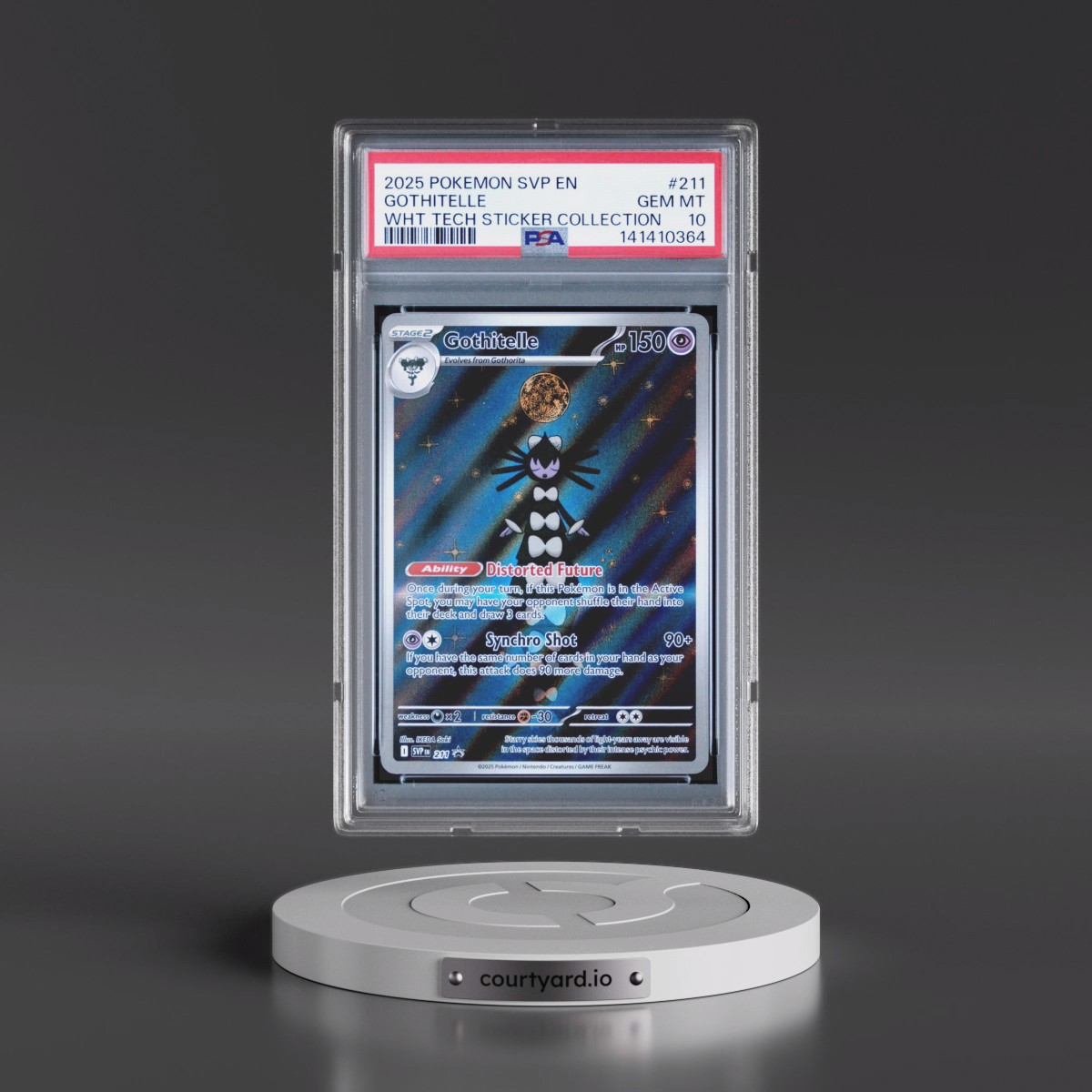 2025 Pokémon Svp EN-SV Black Star Promo #211 Gothitelle - White Flare Tech Sticker Collection (PSA 10 GEM MINT)