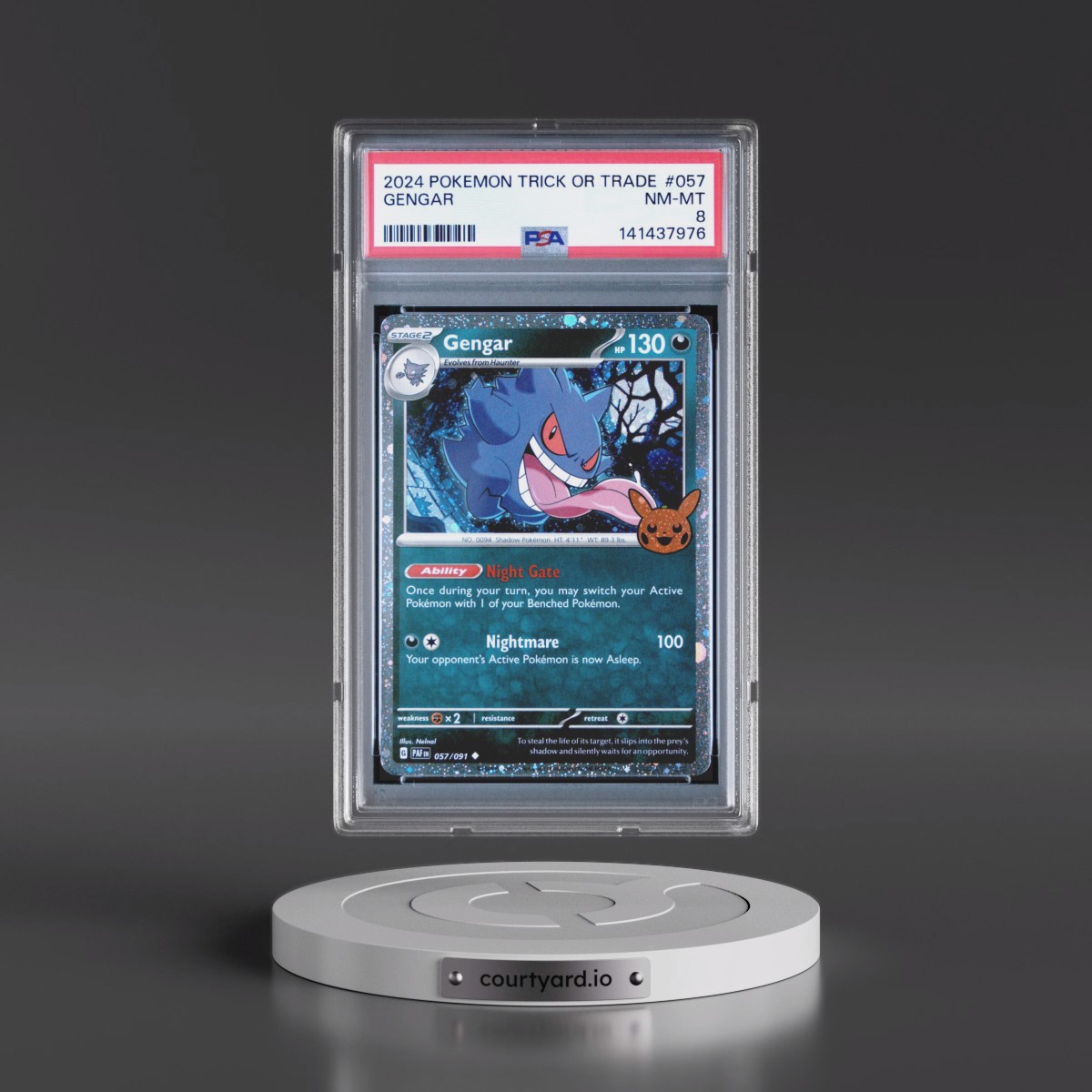 2024 Pokémon Trick or Trade #057 Gengar (PSA 8 NM-MT)