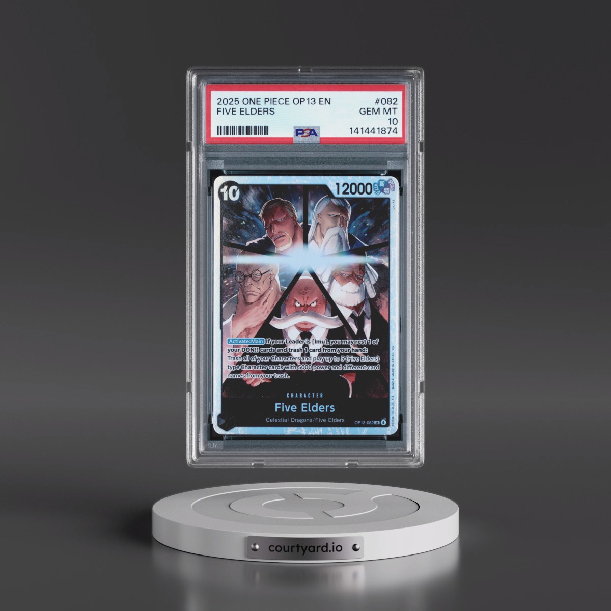 2025 One Piece OP13-Carrying on His Will #082 Five Elders (PSA 10 GEM MINT)