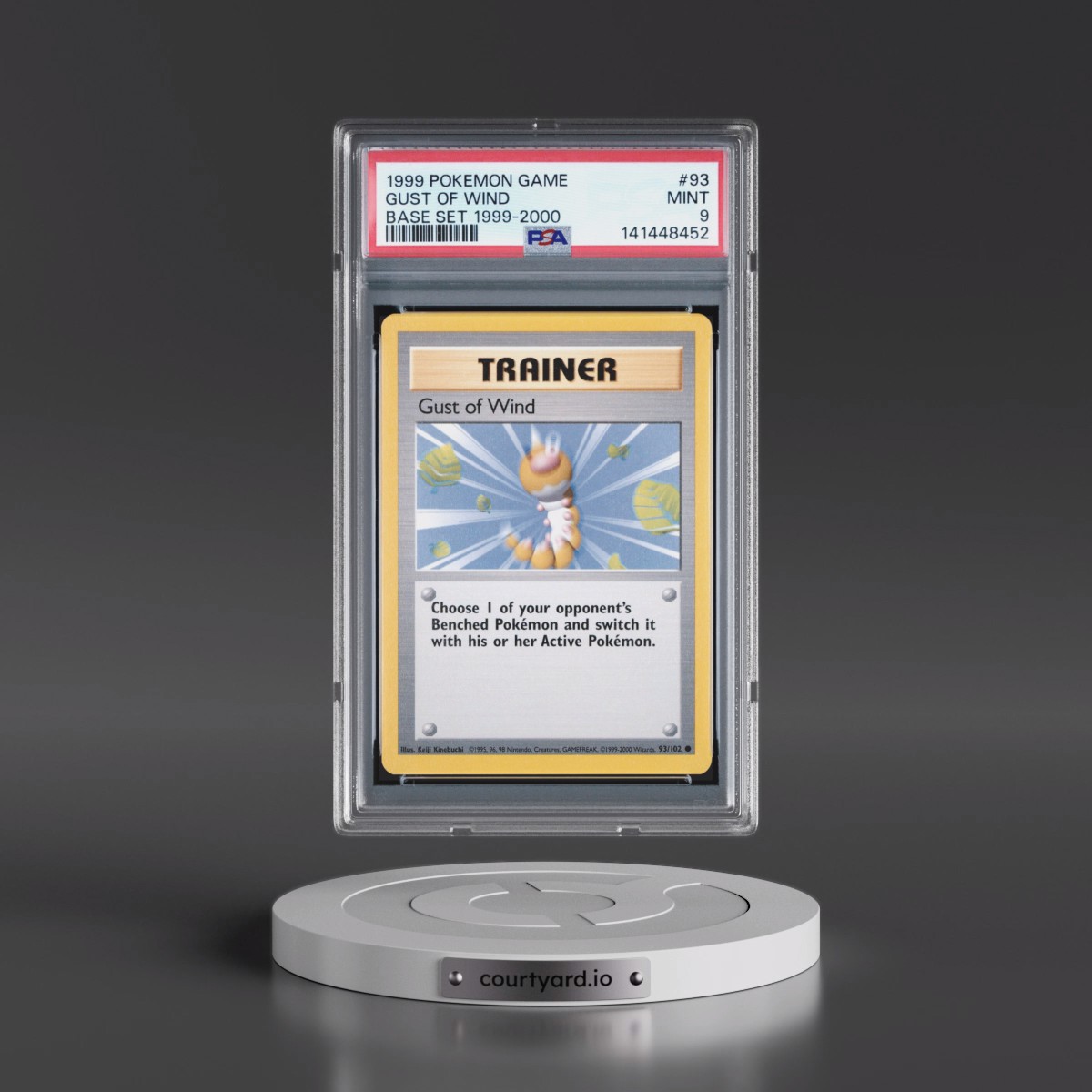 1999 Pokémon Game #93 Gust of Wind - Base Set 1999-2000 (PSA 9 MINT)