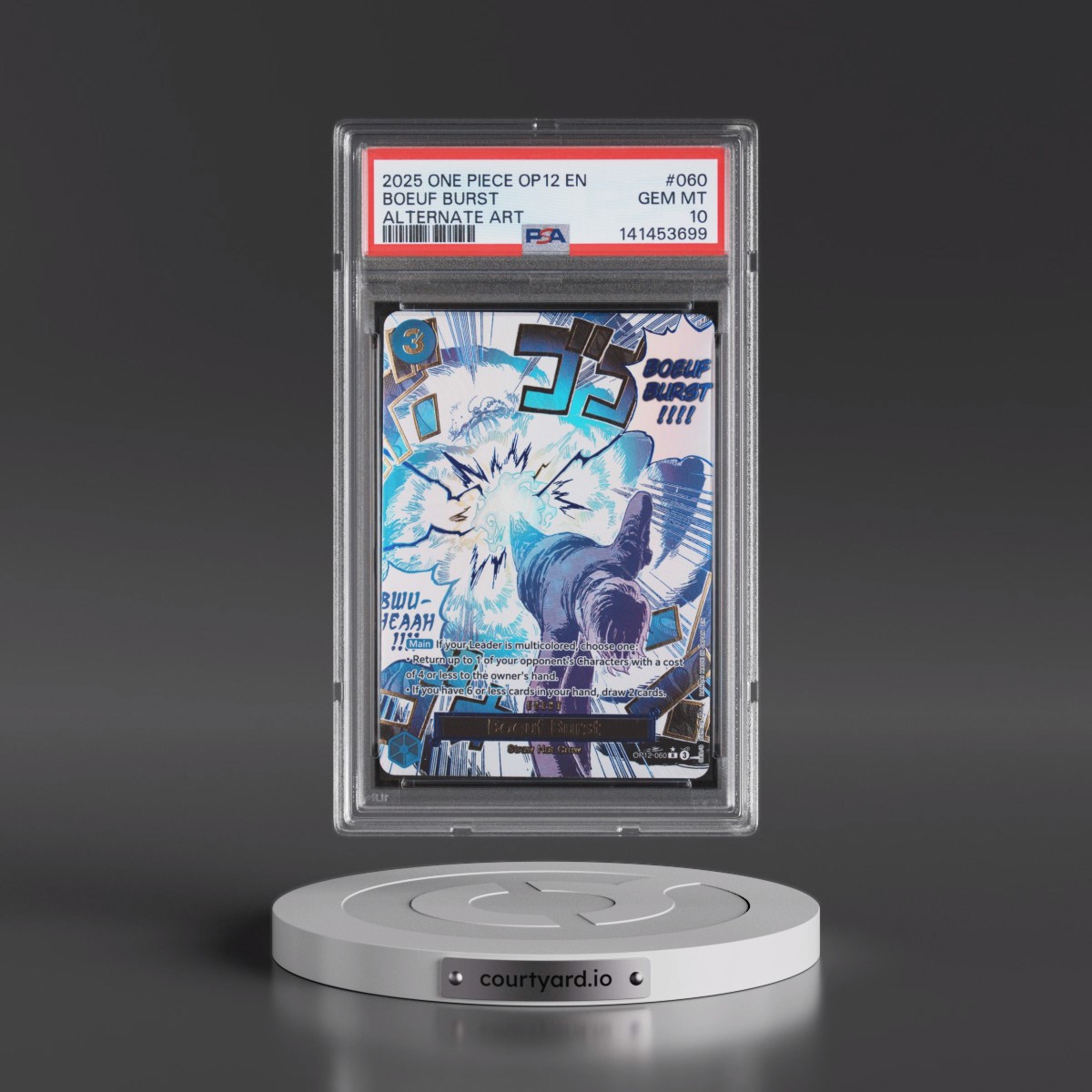 2025 One Piece OP12-Legacy of the Master #060 Boeuf Burst - Alternate Art (PSA 10 GEM MINT)