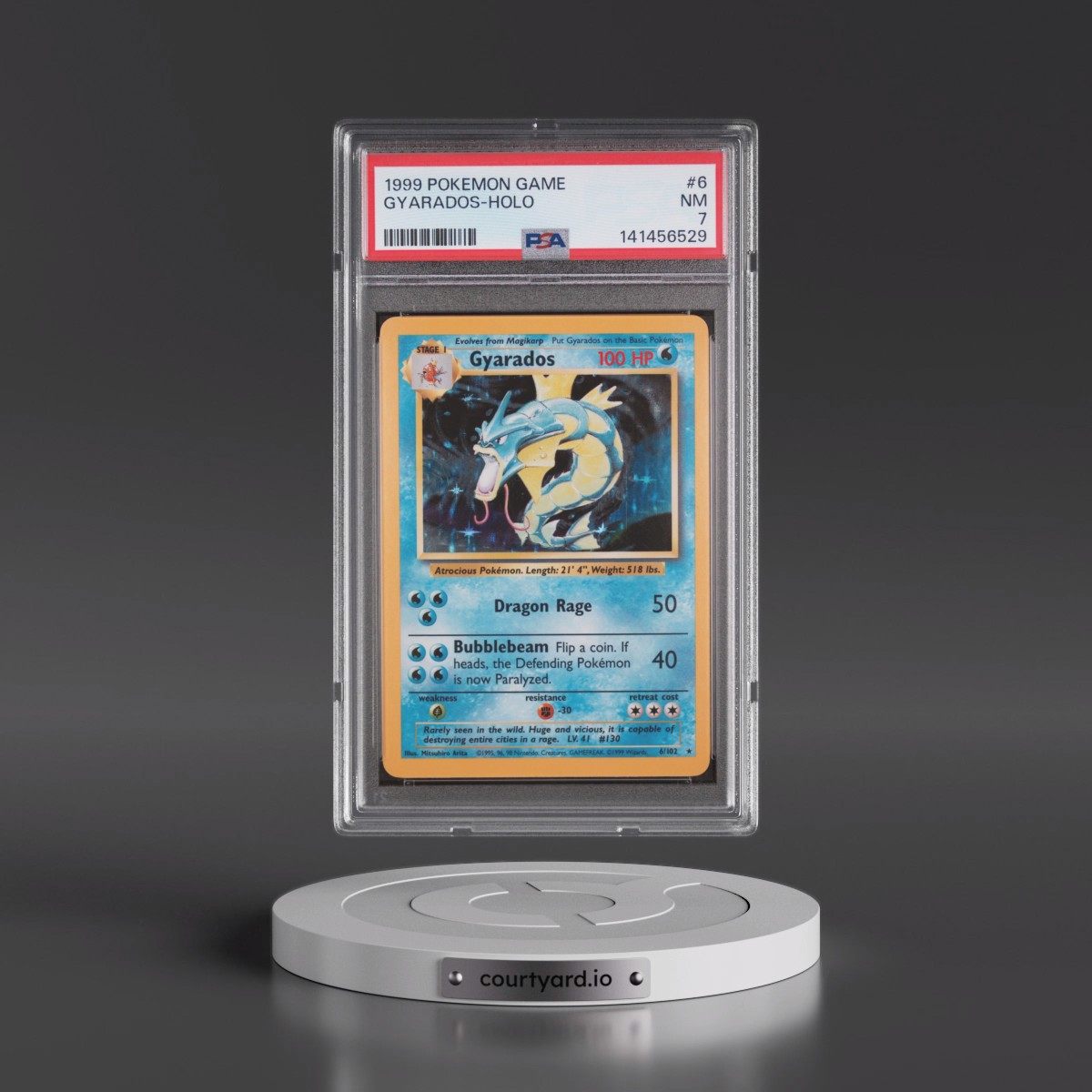 1999 Pokémon Game #6 Gyarados - Holo (PSA 7 NM)