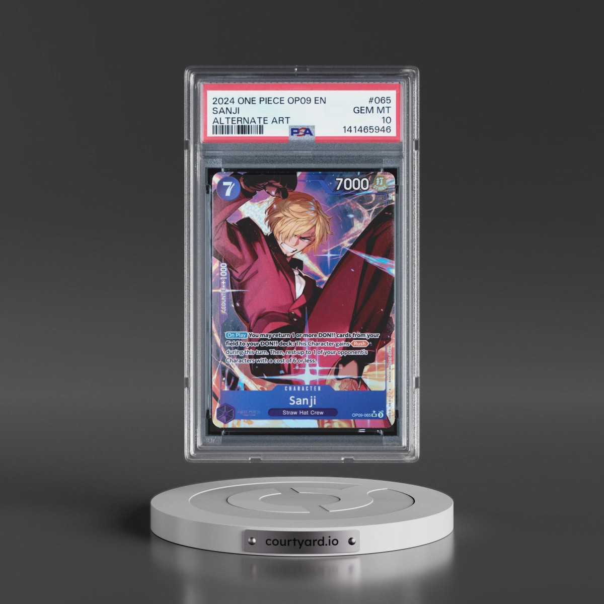 2024 One Piece OP09-Emperors in the New World #065 Sanji - Alternate Art (PSA 10 GEM MINT)