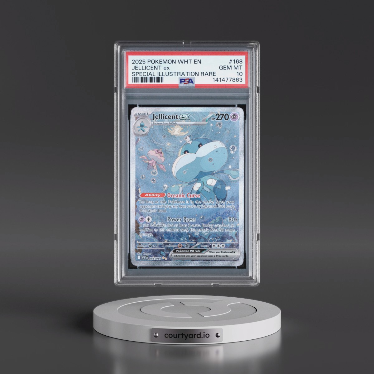 2025 Pokémon Wht EN-White Flare #168 Jellicent EX - Holo Special Illustration Rare (PSA 10 GEM MINT)