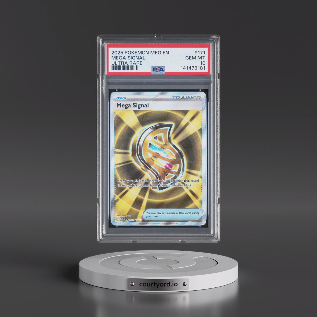 2025 Pokémon Meg EN-Mega Evolution #171 Mega Signal - Ultra Rare (PSA 10 GEM MINT)