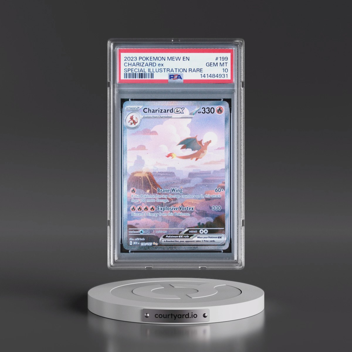 2023 Pokémon Mew EN-151 #199 Charizard EX - Holo Special Illustration Rare (PSA 10 GEM MINT)