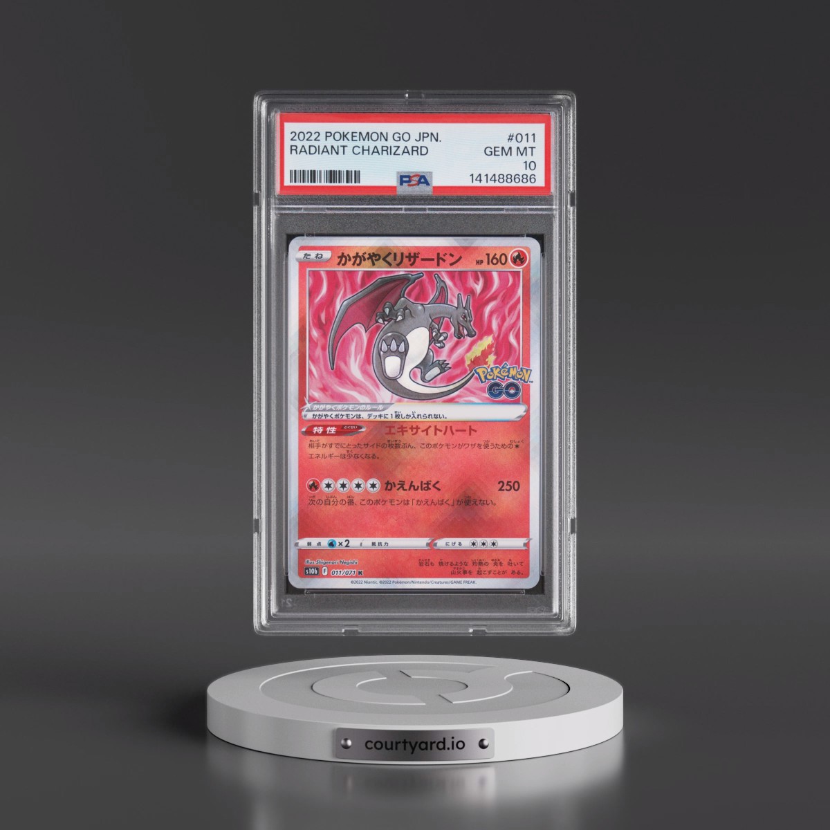 2022 Pokémon Go #011 Radiant Charizard - Holo (PSA 10 GEM MINT)