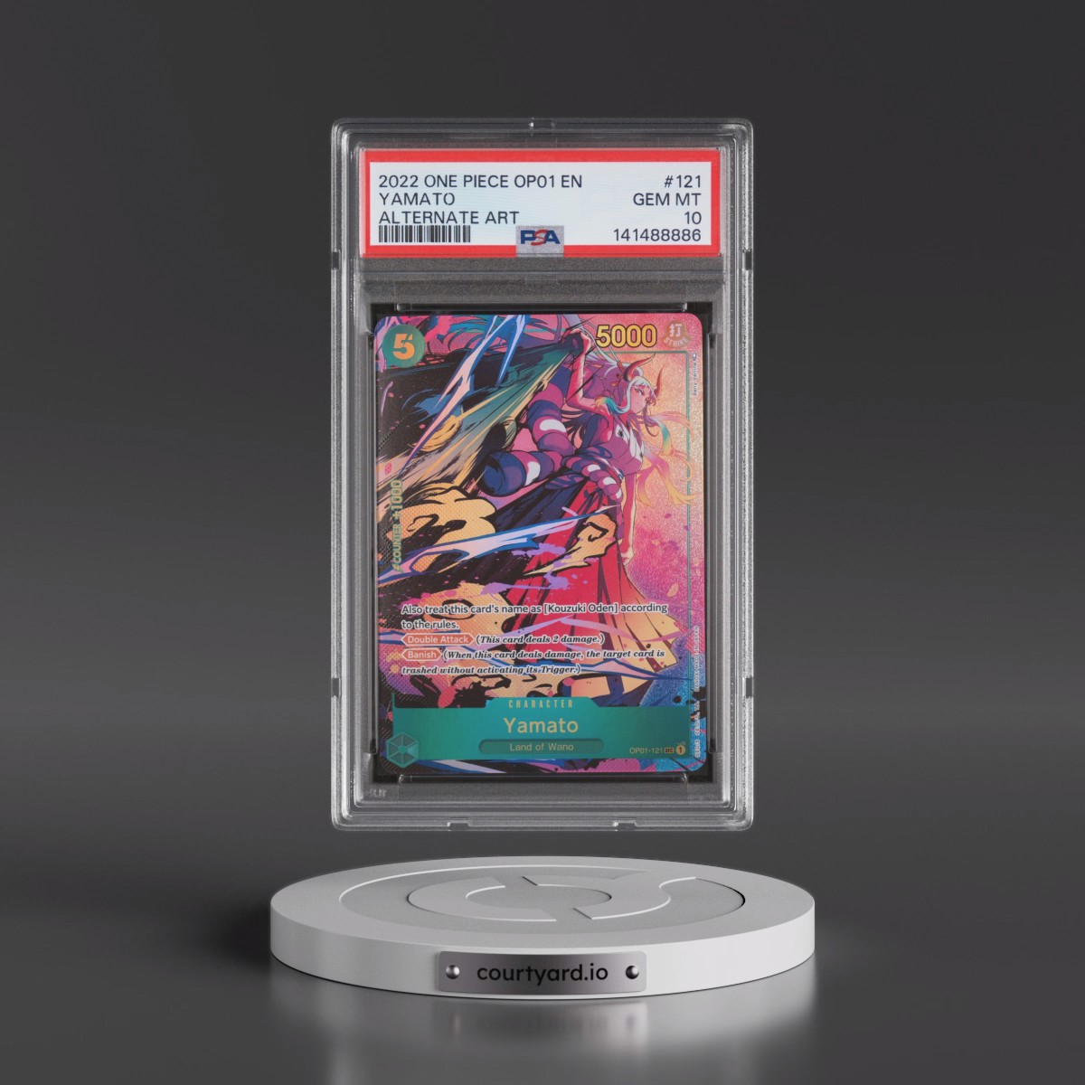 2022 One Piece OP01-Romance Dawn #121 Yamato - Alternate Art (PSA 10 GEM MINT) - Photo