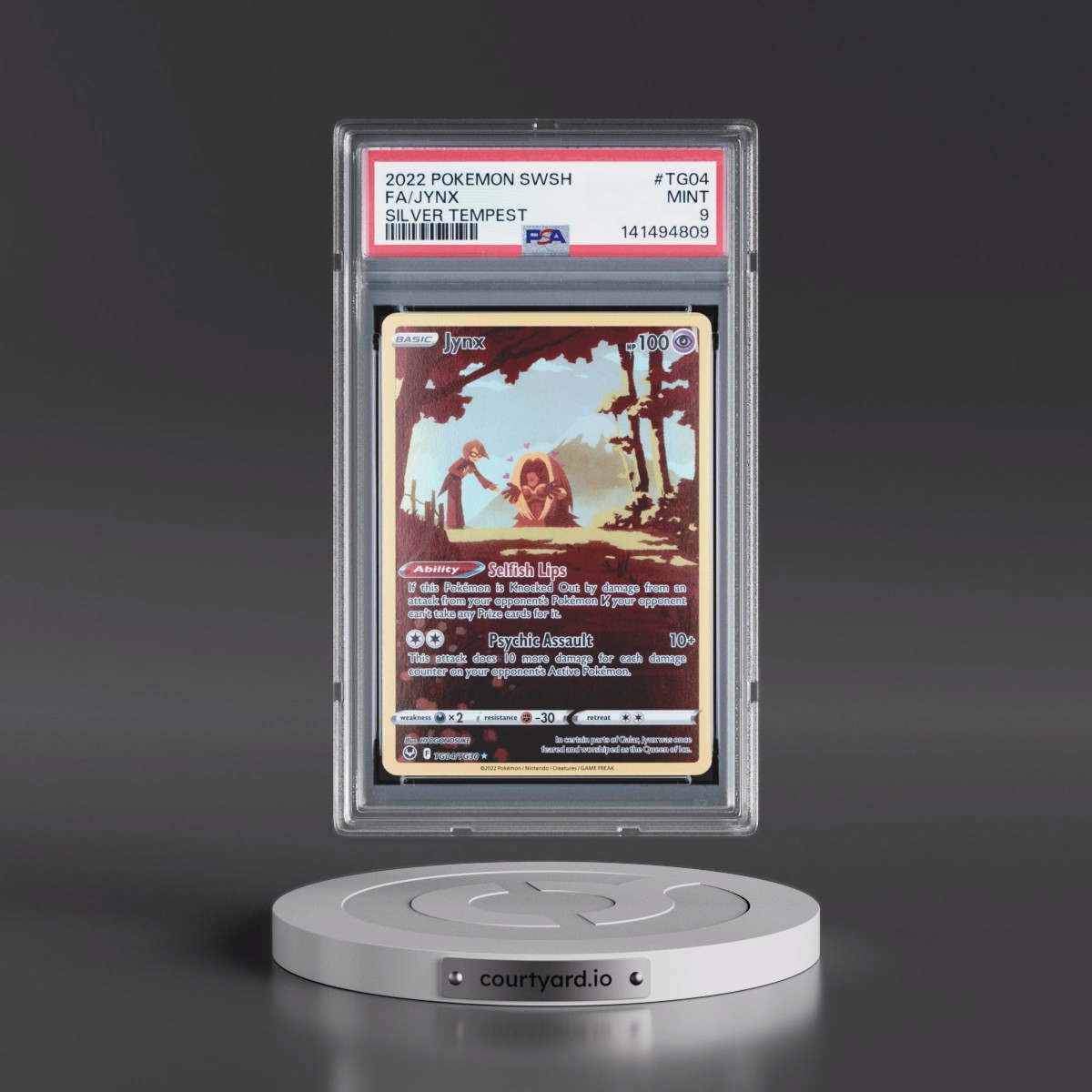 2022 Pokémon Sword & Shield Silver Tempest #TG04 Jynx - Full Art (PSA 9 MINT)