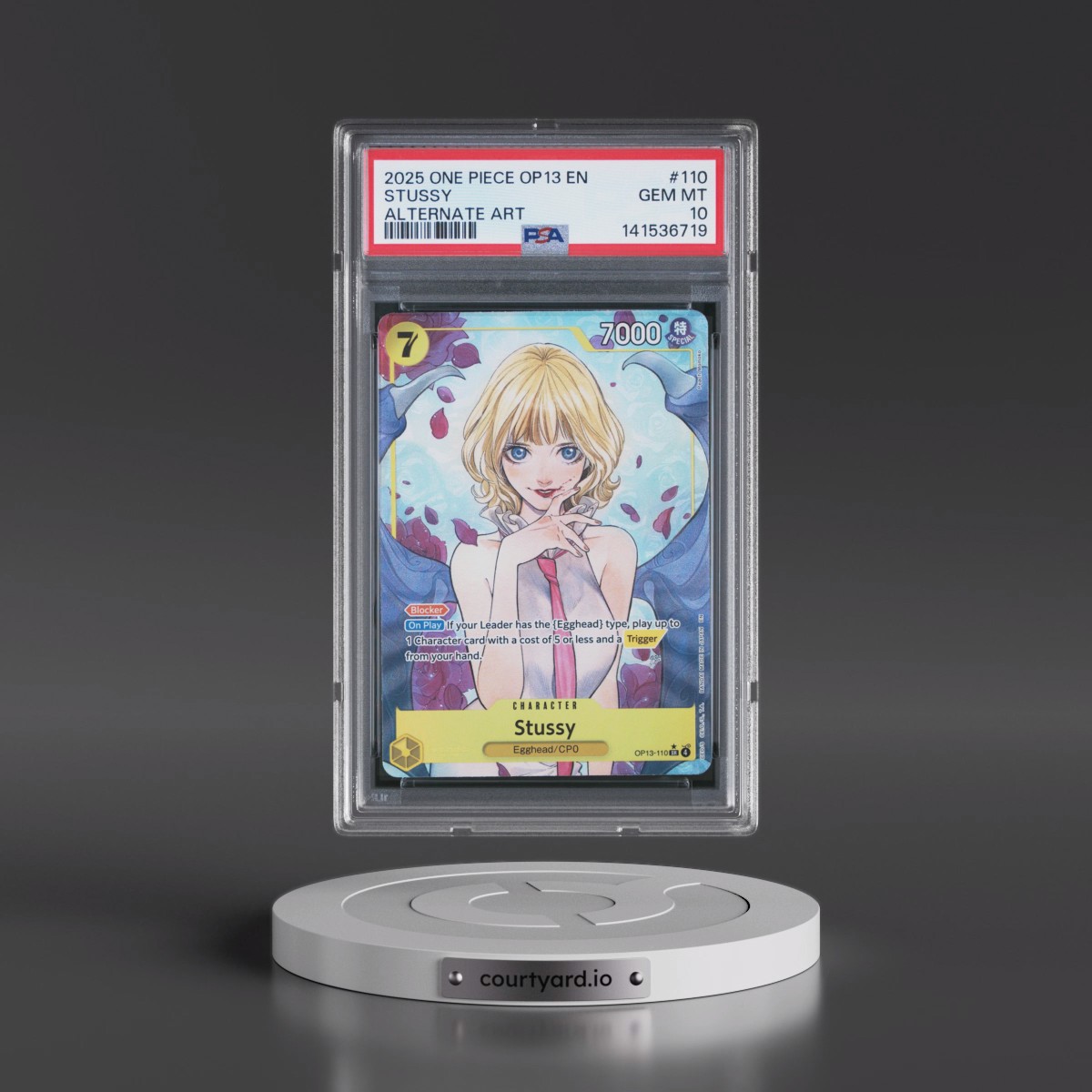 2025 One Piece OP13-Carrying on His Will #110 Stussy - Alternate Art (PSA 10 GEM MINT)