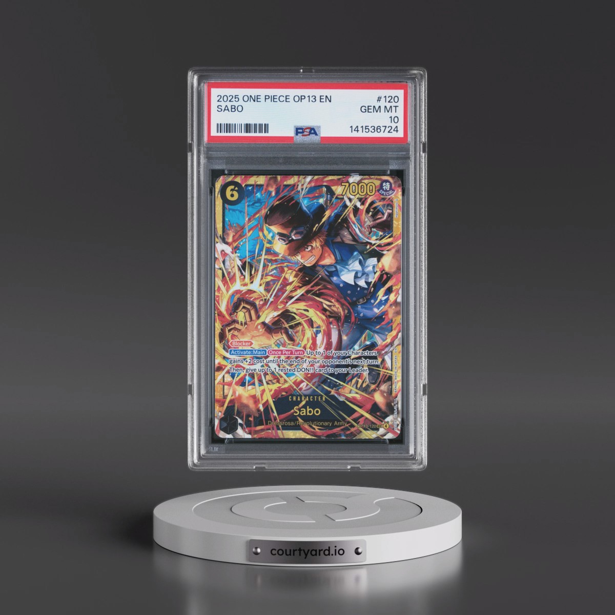 2025 One Piece OP13-Carrying on His Will #120 Sabo (PSA 10 GEM MINT)