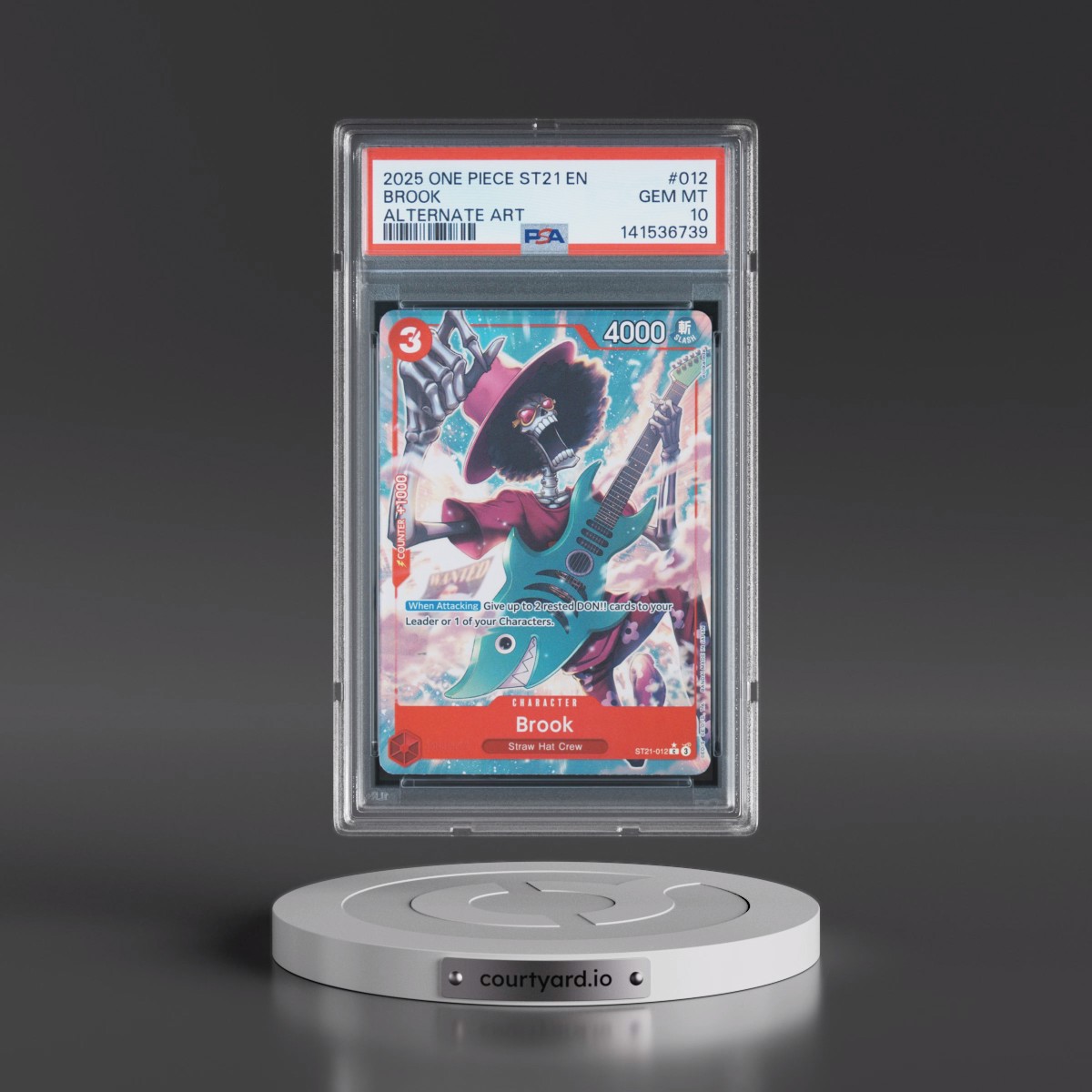2025 One Piece Starter Deck ST21-EX Gear 5 #012 Brook - Alternate Art (PSA 10 GEM MINT)