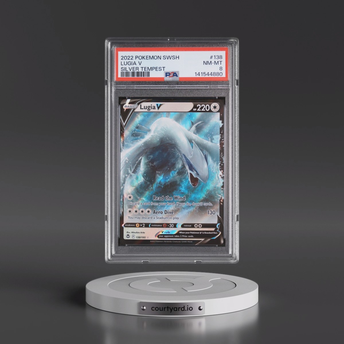 2022 Pokémon Sword & Shield Silver Tempest #138 Lugia V - Holo (PSA 8 NM-MT)