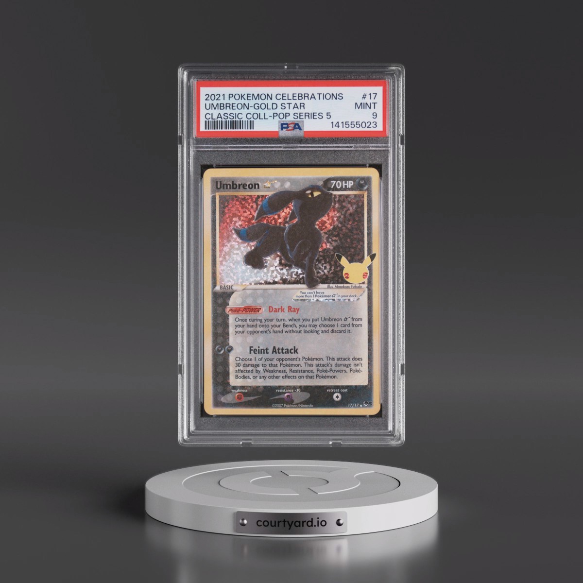 2021 Pokémon Celebrations Classic Collection #17 Umbreon-Gold Star (PSA 9 MINT)