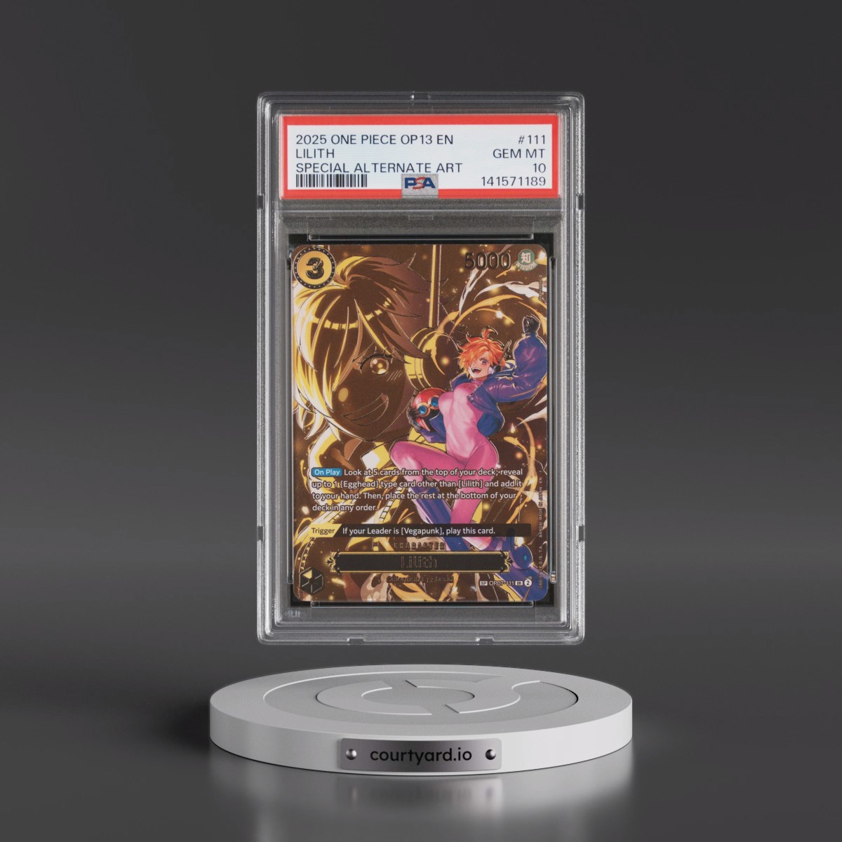 2025 One Piece OP13-Carrying on His Will #111 Lilith - Special Alternate Art (PSA 10 GEM MINT)