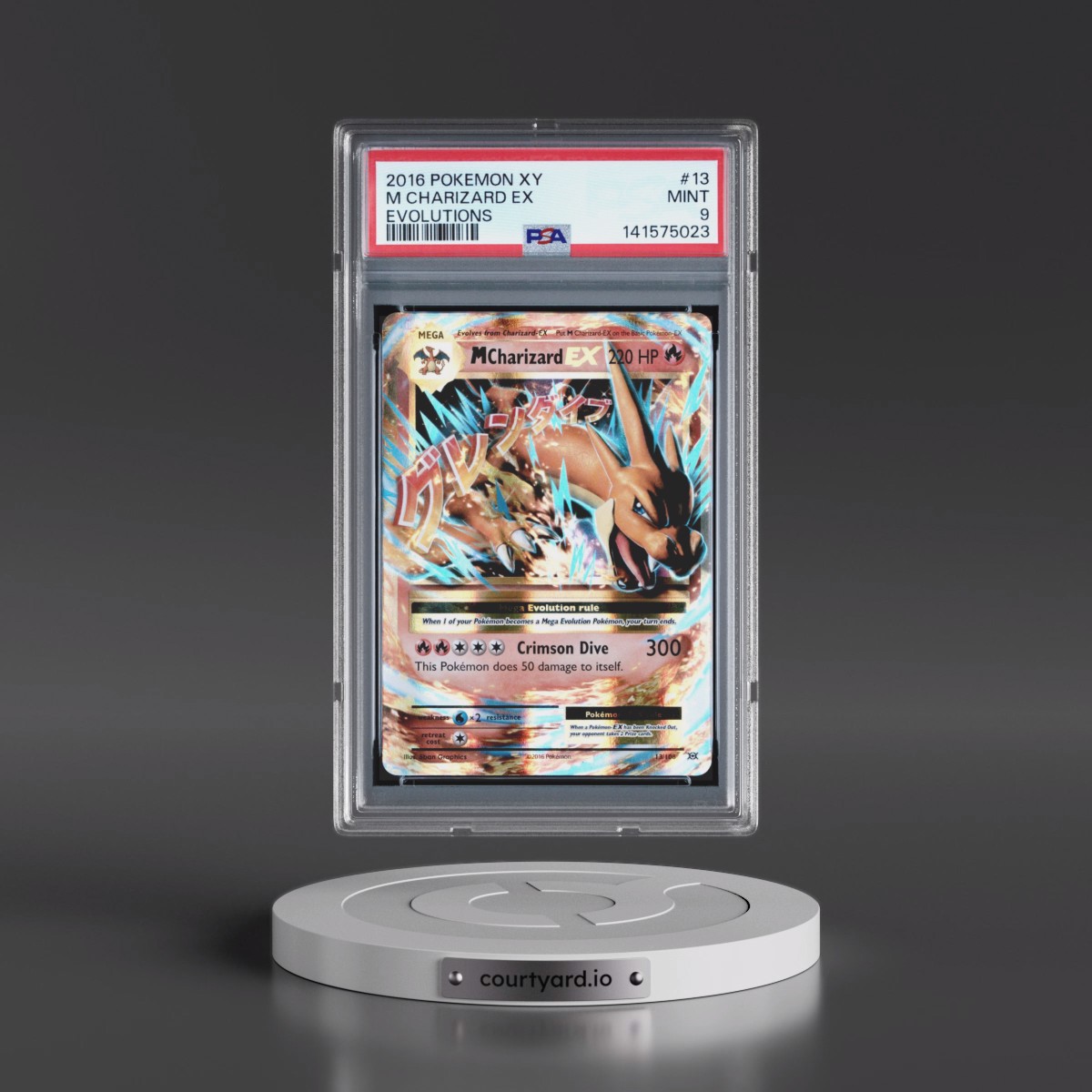 2016 Pokémon XY Evolutions #13 M Charizard EX - Holo (PSA 9 MINT)