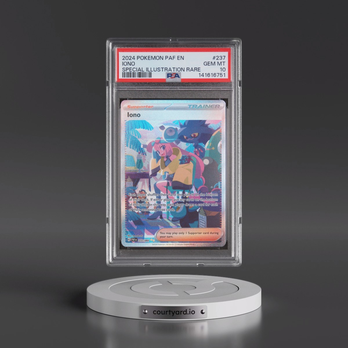 2024 Pokémon Paf EN-Paldean Fates #237 Iono - Special Illustration Rare (PSA 10 GEM MINT)