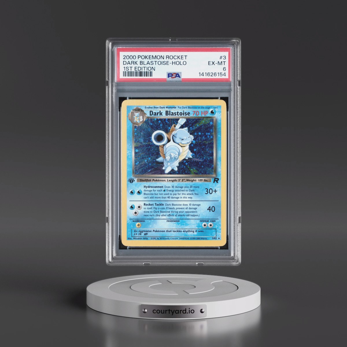 2000 Pokémon Rocket #3 Dark Blastoise - 1st Edition Holo (PSA 6 EX-MT) - Photo