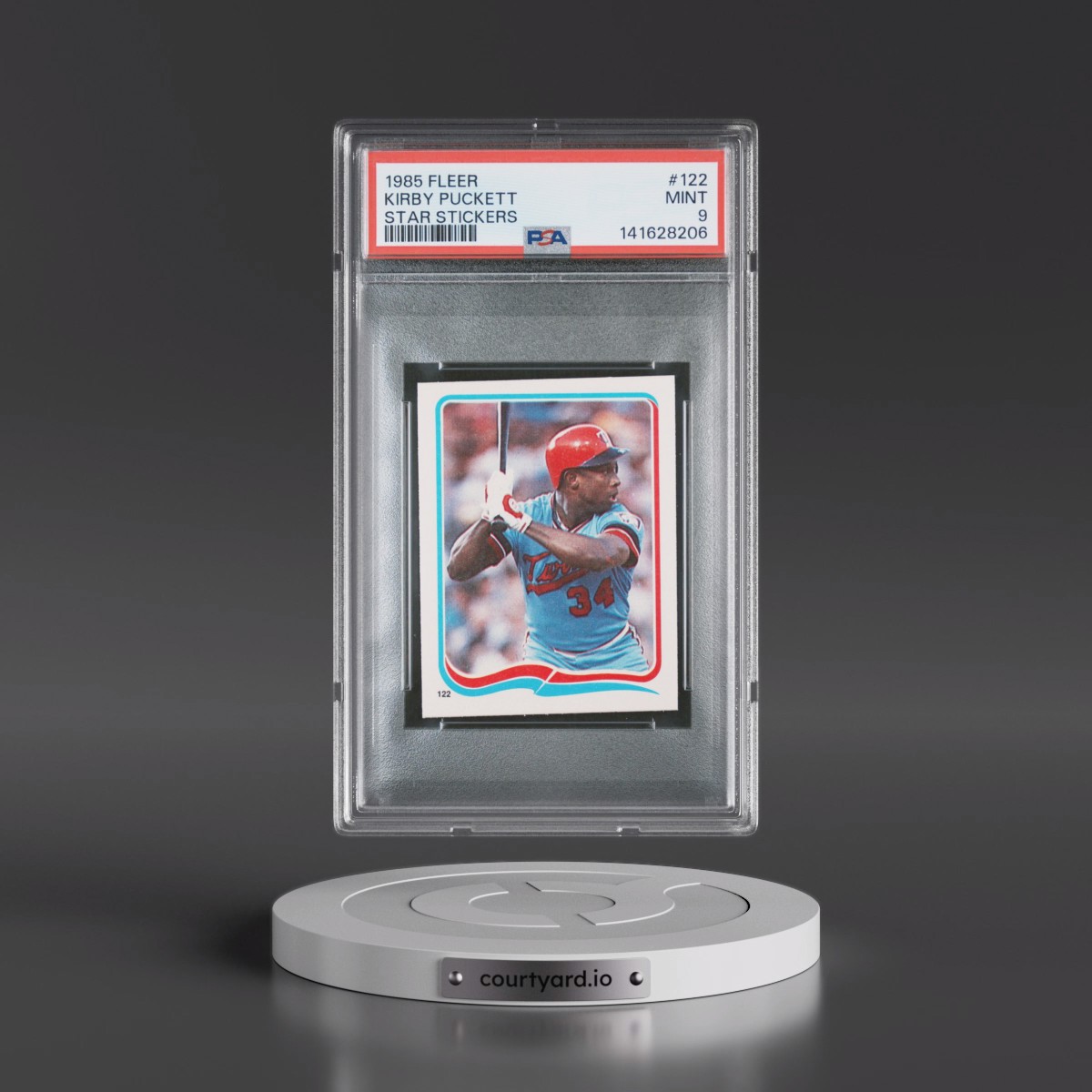 1985 Fleer Star Stickers #122 Kirby Puckett (PSA 9 MINT)