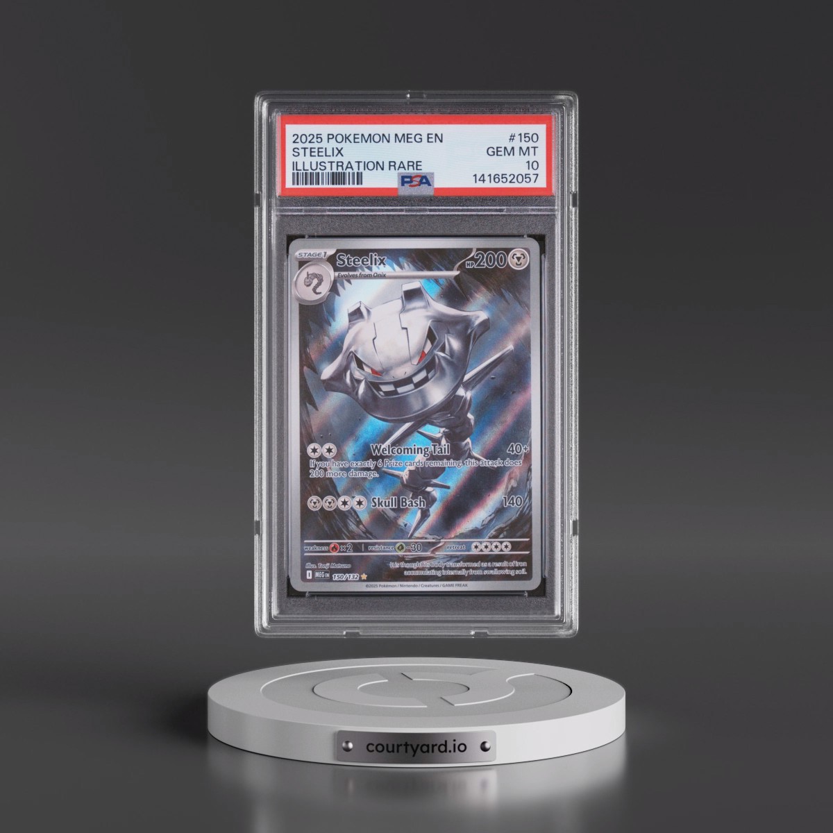 2025 Pokémon Meg EN-Mega Evolution #150 Steelix - Illustration Rare (PSA 10 GEM MINT)