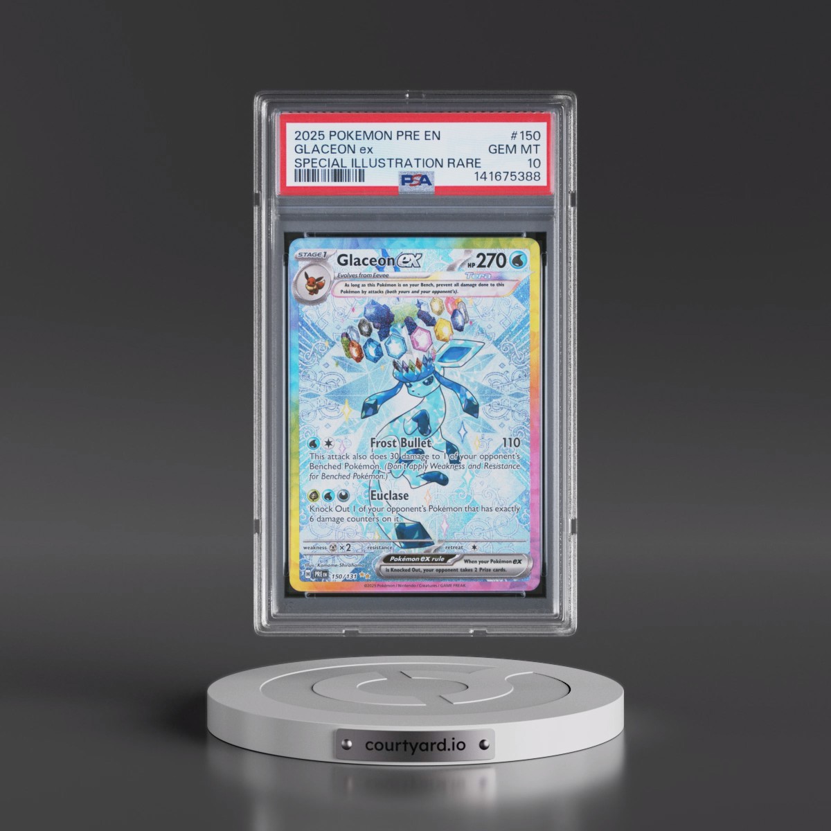 2025 Pokémon Pre EN-Prismatic Evolutions #150 Glaceon EX - Holo Special Illustration Rare (PSA 10 GEM MINT) - Photo