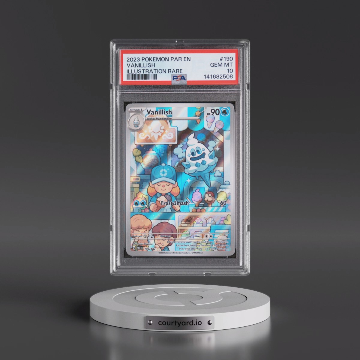 2023 Pokémon Par EN-Paradox Rift #190 Vanillish - Illustration Rare (PSA 10 GEM MINT)