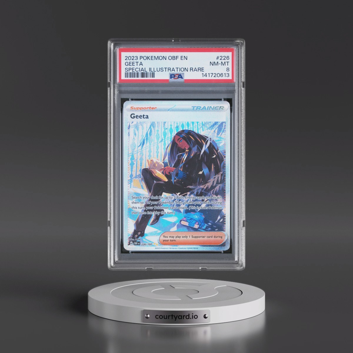 2023 Pokémon Obf EN-Obsidian Flames #226 Geeta - Special Illustration Rare (PSA 8 NM-MT)