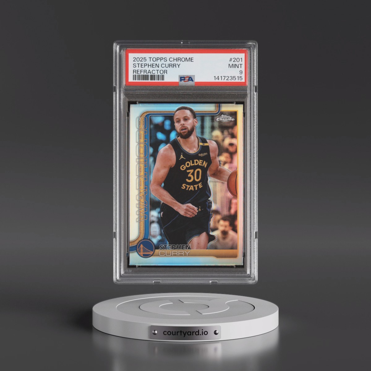 2025 Topps Chrome #201 Stephen Curry - Refractor (PSA 9 MINT)