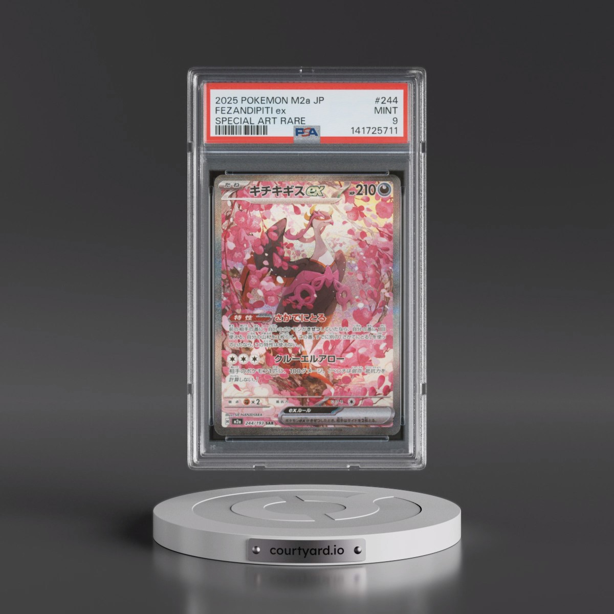 2025 Pokémon M2a-Mega Dream EX #244 Fezandipiti EX - Holo Special Art Rare (PSA 9 MINT)