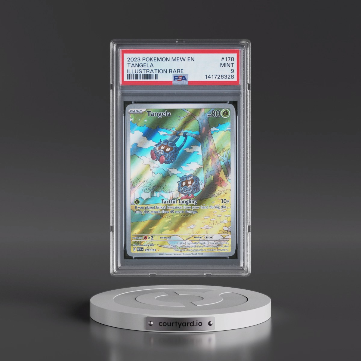 2023 Pokémon Mew EN-151 #178 Tangela - Illustration Rare (PSA 9 MINT)