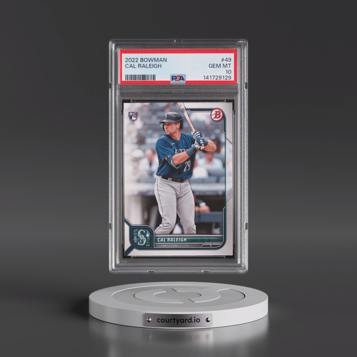 2022 Bowman #49 Cal Raleigh (PSA 10 GEM MINT)