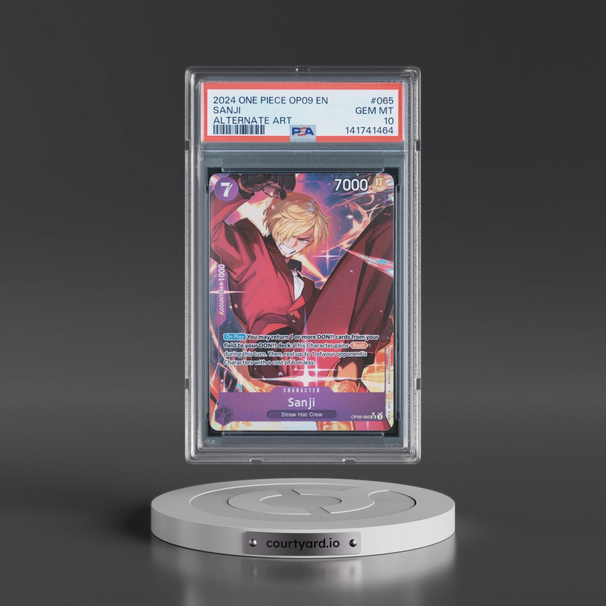 2024 One Piece OP09-Emperors in the New World #065 Sanji - Alternate Art (PSA 10 GEM MINT)