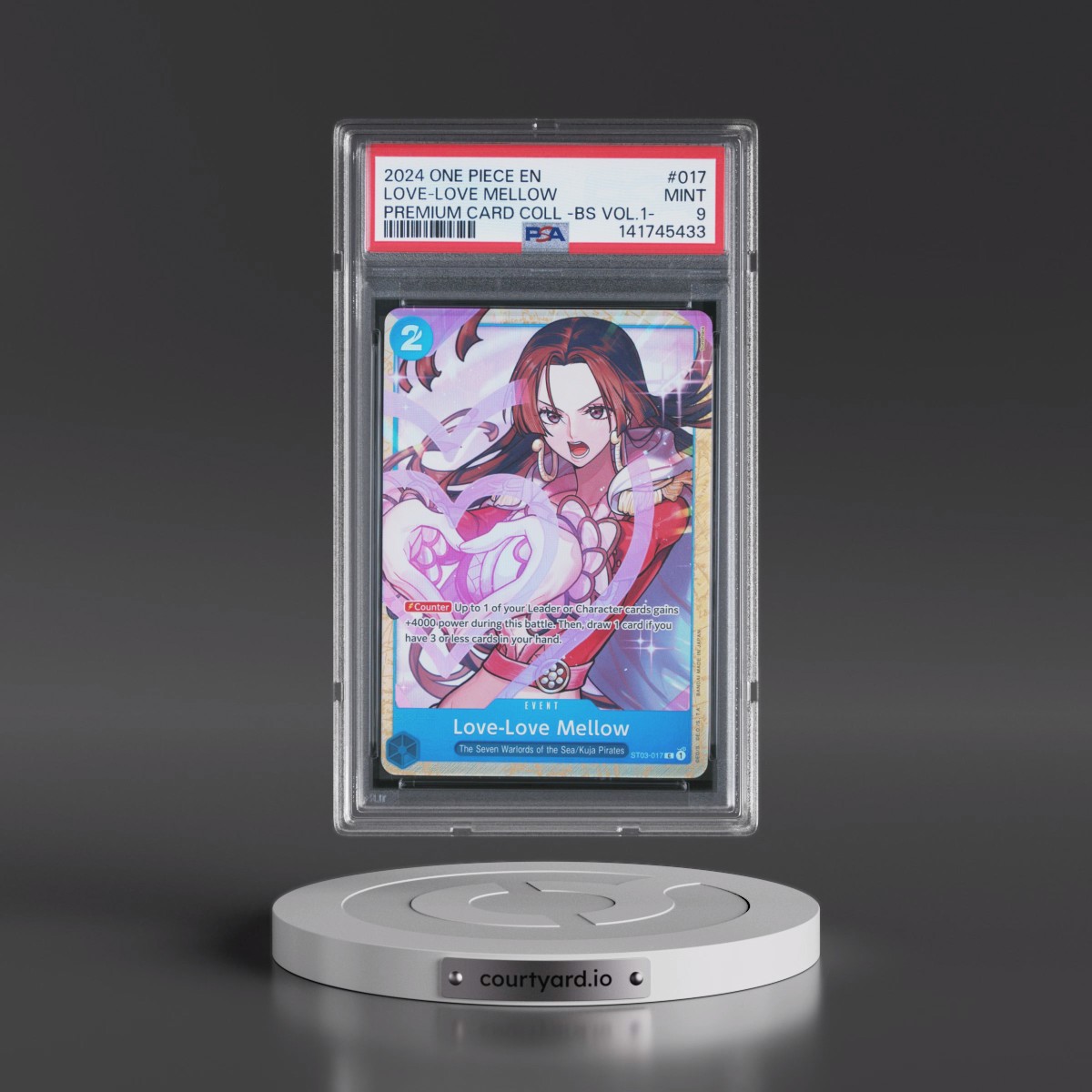 2024 One Piece Premium Card Collection -Best Selection Vol.1 #017 Love-Love Mellow (PSA 9 MINT)