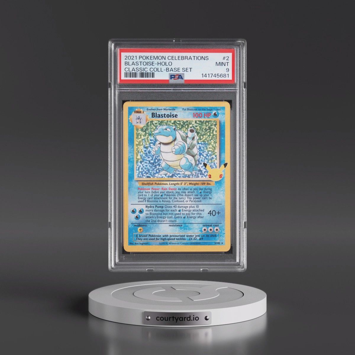 2021 Pokémon Celebrations Classic Collection #2 Blastoise - Holo (PSA 9 MINT)