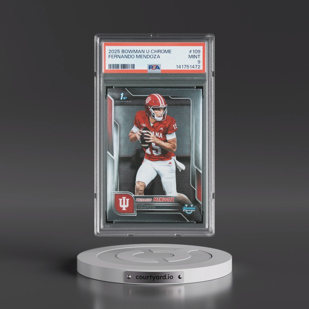 2025 Bowman University Chrome #109 Fernando Mendoza (PSA 9 MINT)
