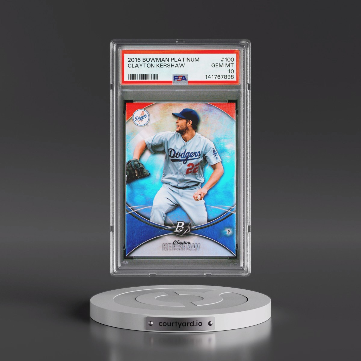 2016 Bowman Platinum #100 Clayton Kershaw (PSA 10 GEM MINT)