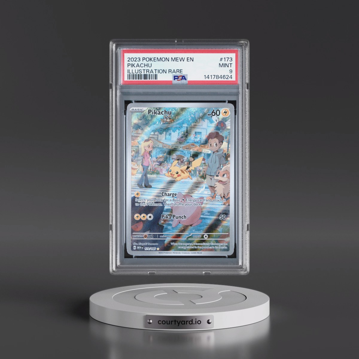 2023 Pokémon Mew EN-151 #173 Pikachu - Illustration Rare (PSA 9 MINT)