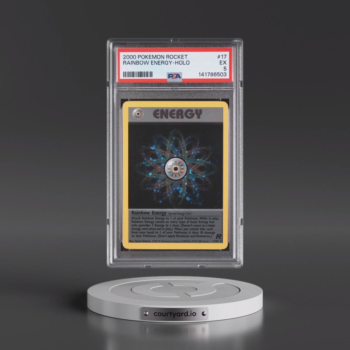 2000 Pokémon Rocket #17 Rainbow Energy - Holo (PSA 5 EX)