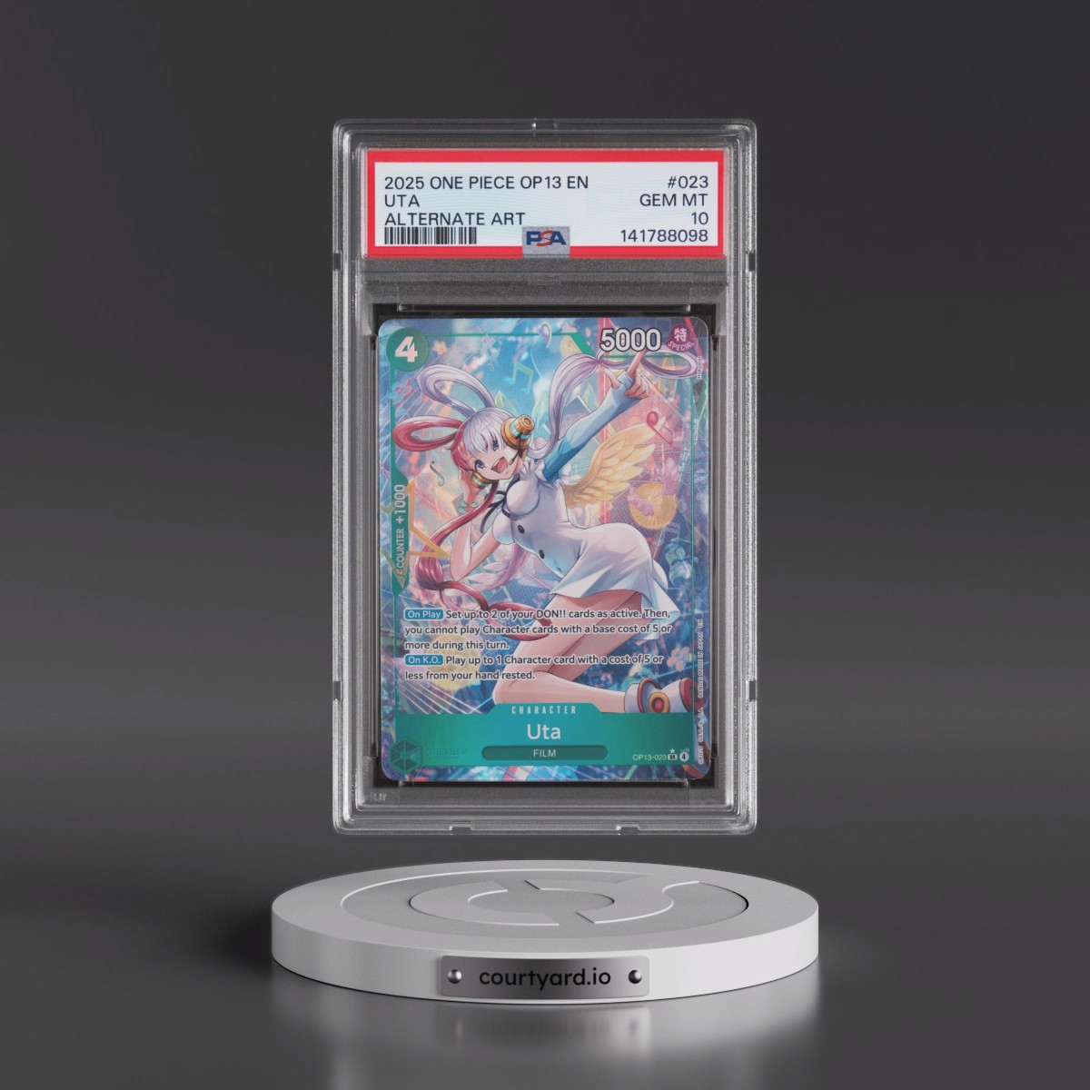 2025 One Piece OP13-Carrying on His Will #023 Uta - Alternate Art (PSA 10 GEM MINT)