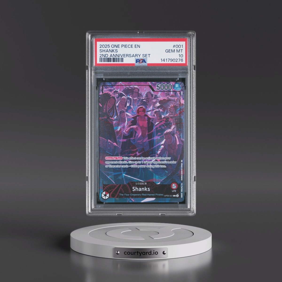 2025 One Piece English Version 2nd Anniversary Set #001 Shanks (PSA 10 GEM MINT)